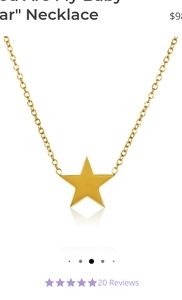 Melinda Maria You're My Baby Star Necklace Gold
